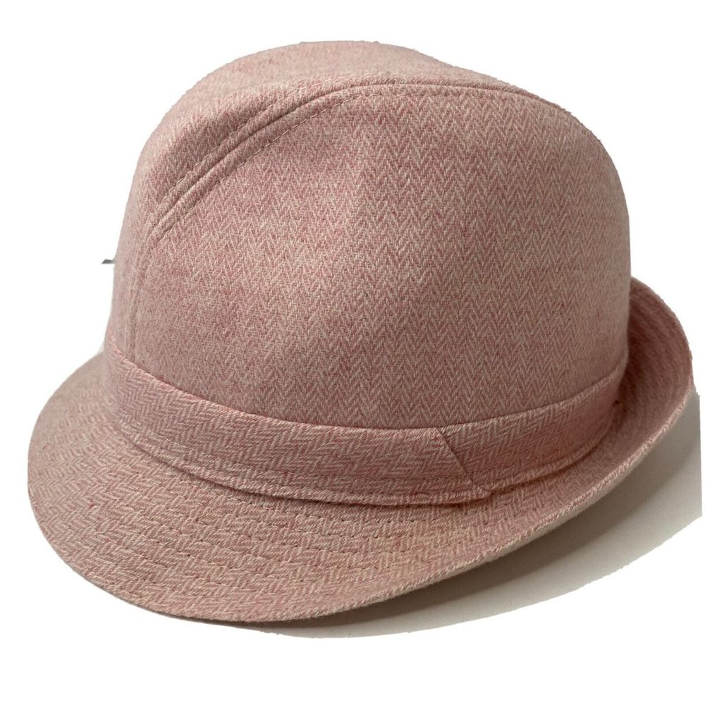 House of Fraser wool blend fedora hat pink hunt  country‎ women size 57 Italy